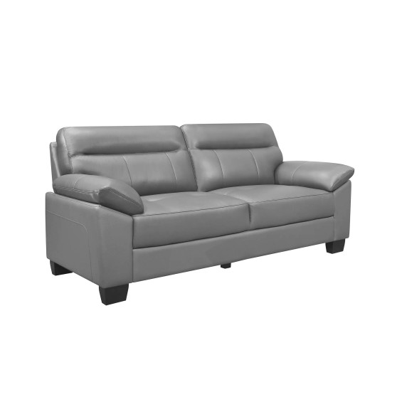 White Label Croydon 81" Leather Sofa
