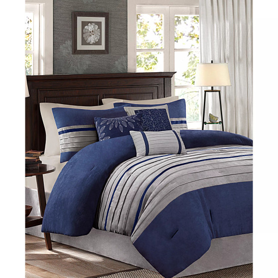 Palmer Faux-Suede 7-Pc. Comforter Set, Full