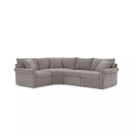 CLOSEOUT! Wedport 4-Pc. Fabric "L" Shape Modular Sectional