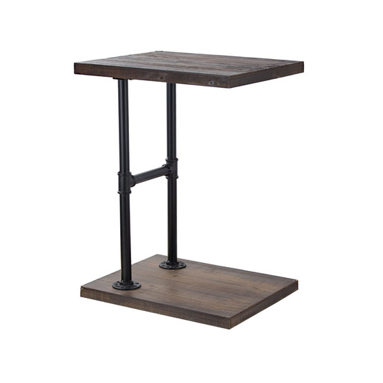American Art Decor Modern Wood End Side Table