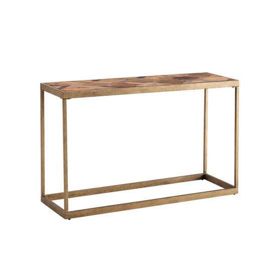 Courtland Reclaimed Wood Patchwork Console Table