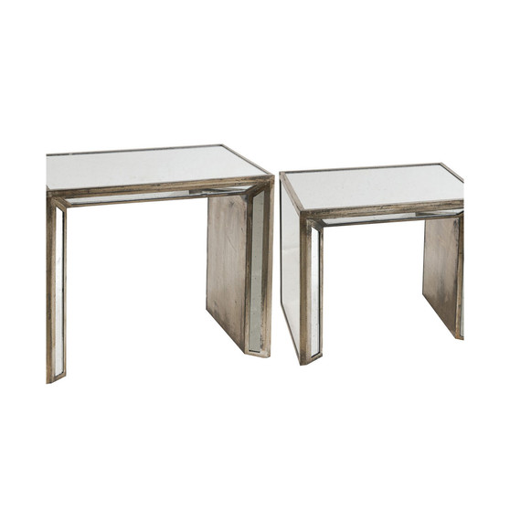 Waverly Mirrored Nested Side Tables, Set of 2