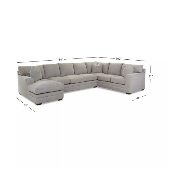 CLOSEOUT! Loranna 3-Pc. Fabric Sectional with Chaise