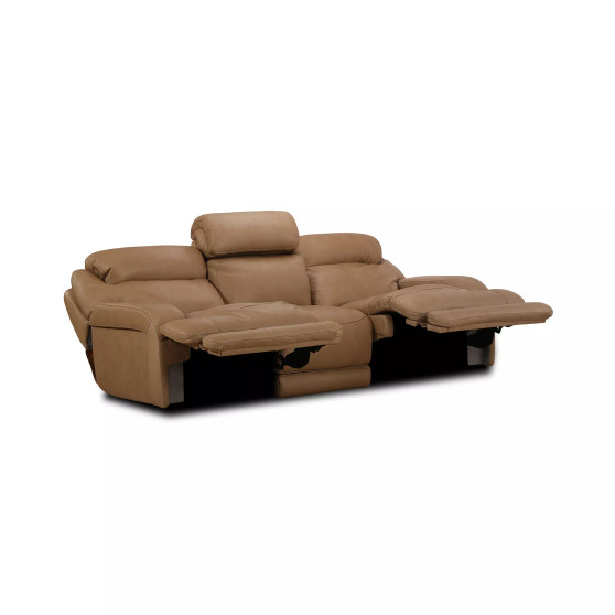 CLOSEOUT! Daventry 116" 3-Pc. Leather Sectional Sofa With 2 Power Recliners, Power Headrests And USB Power Outlet