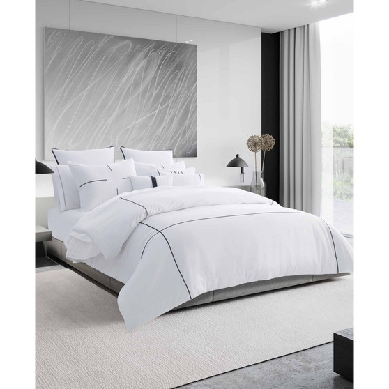 Zig Zag Cotton Sateen 3 Piece Comforter Set, Queen