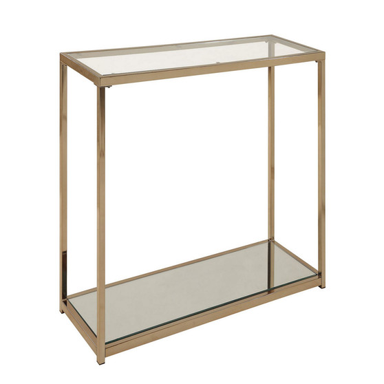 Cruz Sofa Table with Mirror Shelf