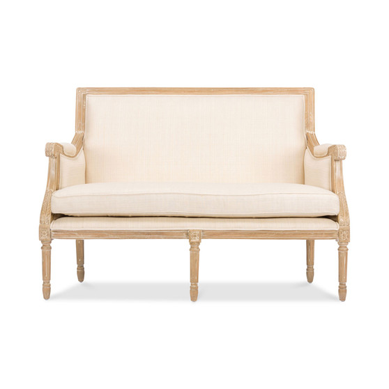 Ashtin Linen Traditional French Loveseat