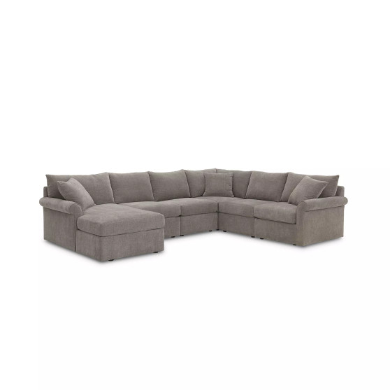 CLOSEOUT! Wedport 6-Pc. Fabric Modular Sectional with Chaise, Created for Macy's