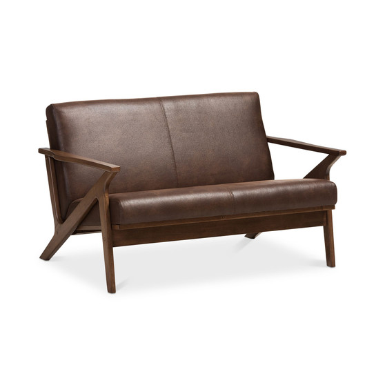 Wynona Faux Leather Loveseat