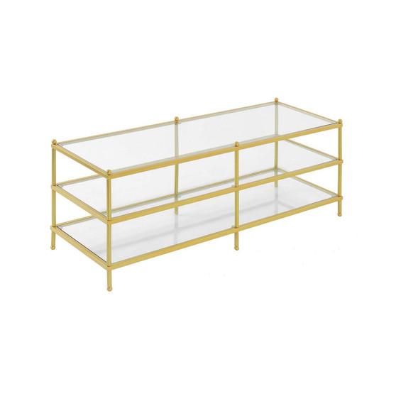 Royal Crest 3 Tier Glass Coffee Table