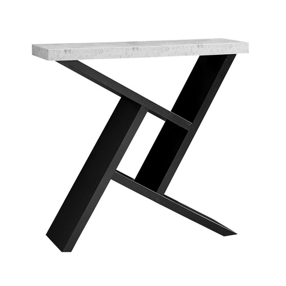 Accent Table - 36" L Cement-Look Hall Console