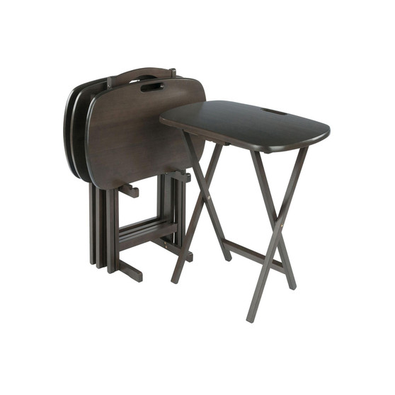 Lucca 5-Pc Snack Table Set, Oyster Gray