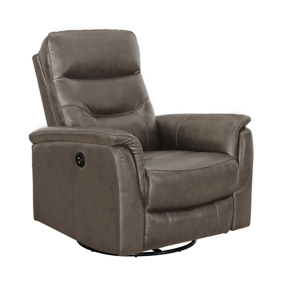 Palma Leather Power Swivel Glider Recliner