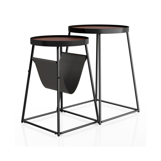 Vallara Round 2-Piece Nesting Table Set