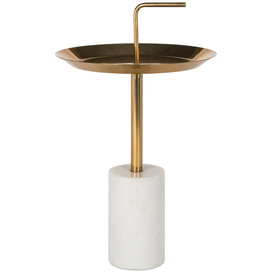 Apollo Round Brass Top Side Table
