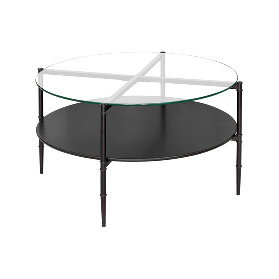 Caroline 18" Round Interchangeable Wood Glass Top Coffee Table