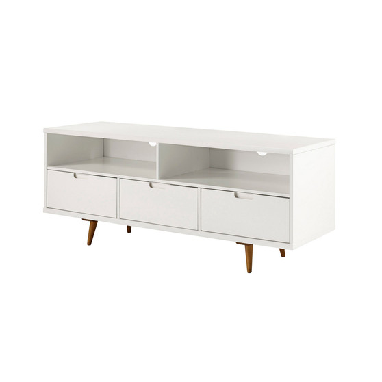 58" 3 Drawer Solid Wood TV Stand