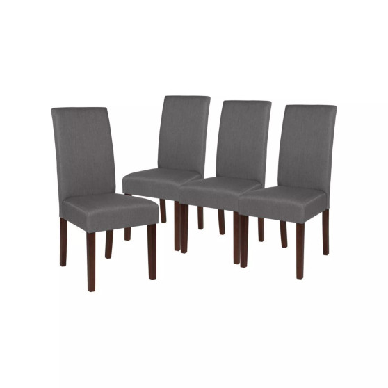 Ellison Mid-Century Panel Back Parsons Accent Dining Chair - Set Of 4