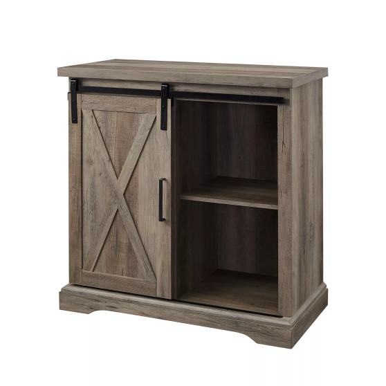 Rustic Farmhouse Barn Door TV Stand