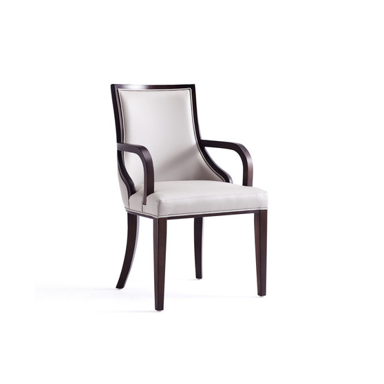Grand Beech Wood Upholstered Dining Armchair