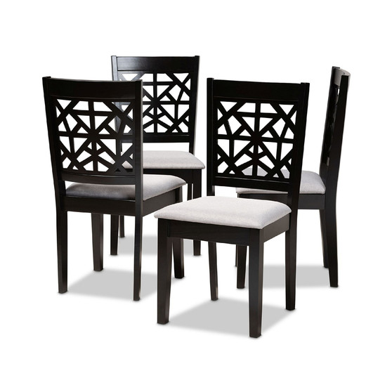 Jackson Modern and Contemporary Fabric Upholstered 4 Piece Dining Chair Set