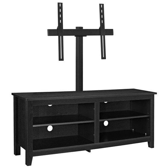 58" Wood Media TV Stand Console with Mount
