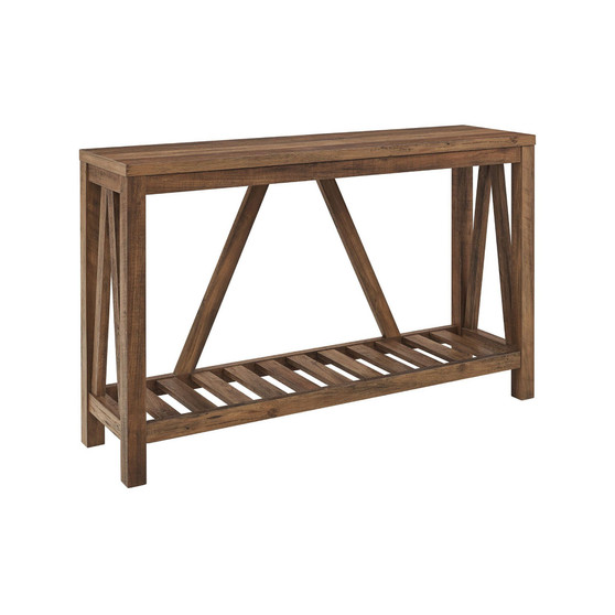 52" A-Frame Rustic Entry Console Table - Rustic Oak