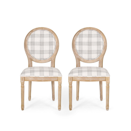 Phinnaeus French Country Dining Chairs Set, 2 Piece