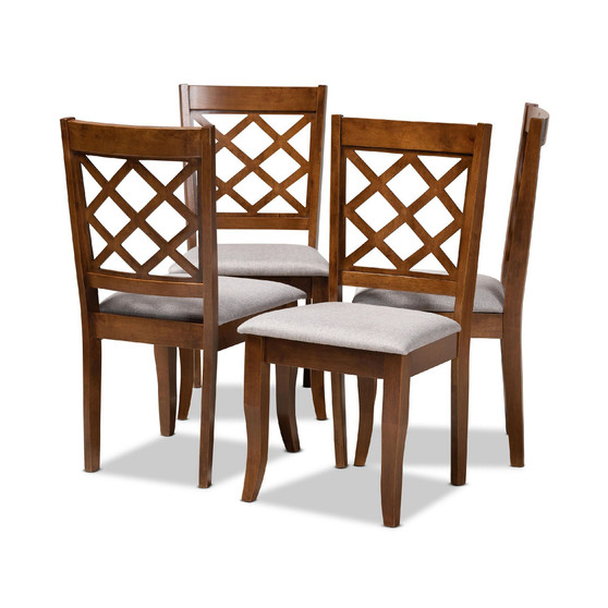 Brigitte Modern and Contemporary Fabric Upholstered 4 Piece Dining Chair Set