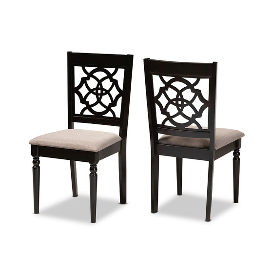 Renaud Modern and Contemporary Fabric Upholstered 2 Piece Dining Chair Set Set