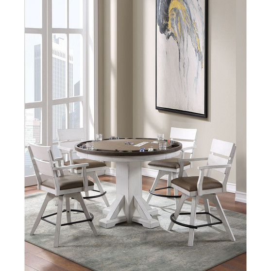 Wappinger 5 Piece Counter Height Game Set (Convertible Table and 4 stools)