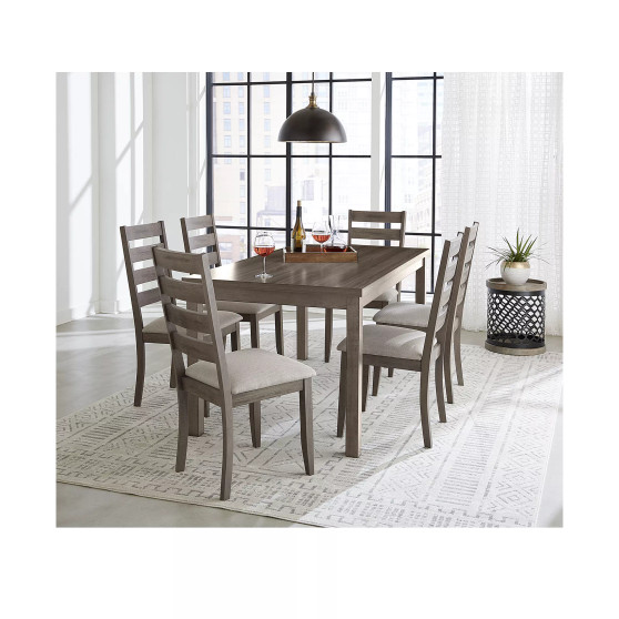 Max Meadows Laminate 7-Pc Dining Set (Rectangular Table + 6 Side Chairs)