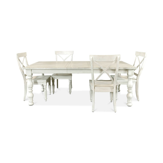 Aberdeen Off White Expandable Dining Furniture, 5-Pc. Set (Table & 4 Side Chairs)