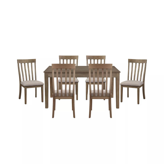 Forte 7pc Dining Set (Rectangular Table & 6 Side Chairs)