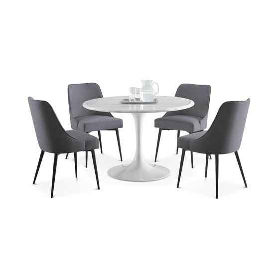 Colfax 5-Pc. Dining Set, (White Table & 4 Side Chairs)