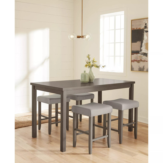 Max Meadows Laminate 5-Pc Dining Set (Rectangular Gathering Table + 4 Stools)