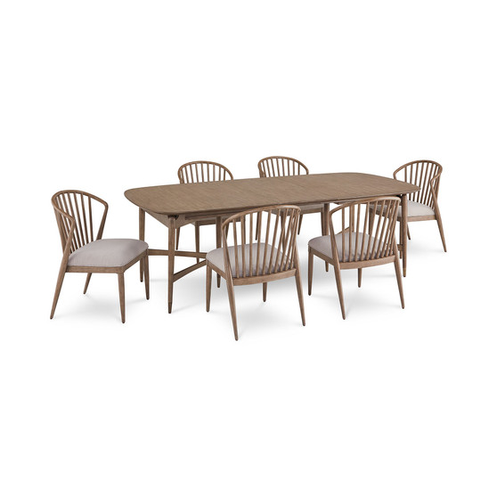 Finn 7pc Dining Set (Rectangular Table & 6 Side Chairs)
