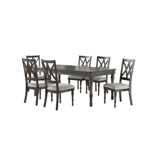 Linett 7-Pc Dining (Rectangular Table + 6 Side Chairs)