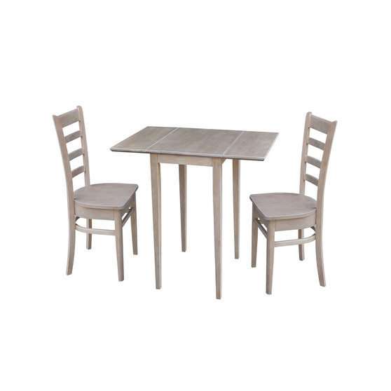 Small Drop Leaf Table with Two Chairs