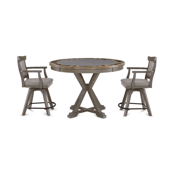 Albany Crest Convertible 3-Piece Game Table Set (Table with 2 Stools)