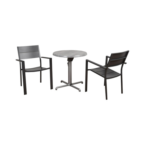 3 Piece Folding Dining Set Round