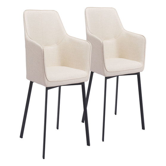 35" Steel, Polyester Adage Water Resistant Dining Chair
