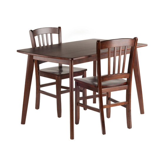 Shaye 3-Piece Set Dining Table with Slat Back Chairs
