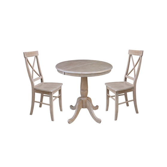 36" Extension Table and Two Chairs