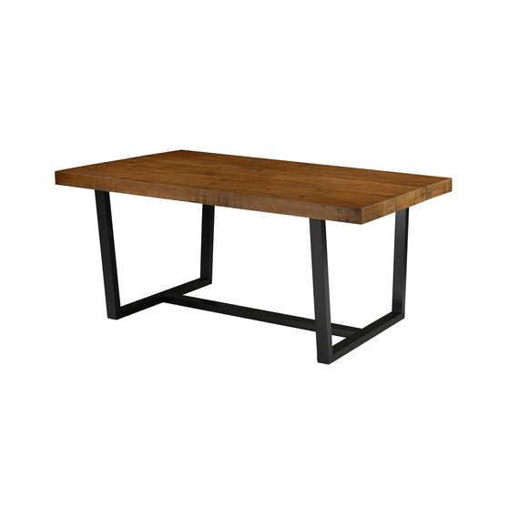 Modern Farmhouse Solid Plank Top Dining Table