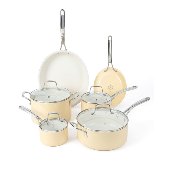 Lockton Ceramic Interior 10 Piece Cookware Set