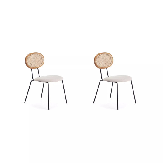 Jardin 2-Piece Upholstered Metal Dining Chair