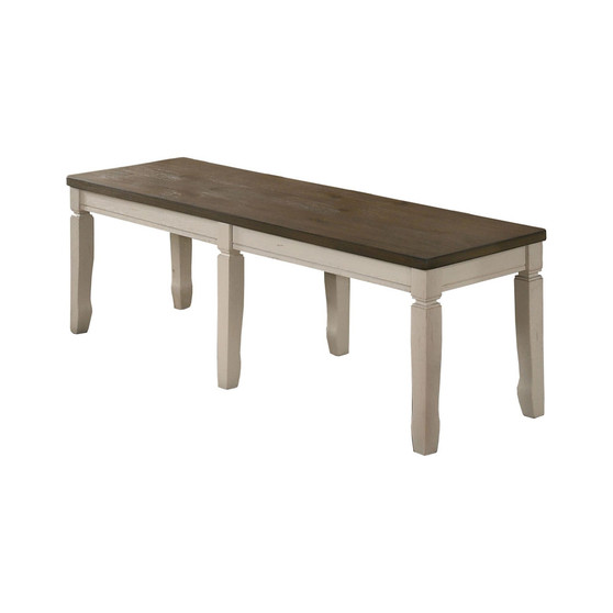 Belle Oak Rectangular Dining Bench, 58"