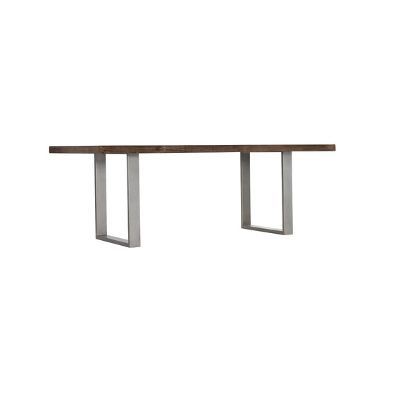 Logan Square double pedestal dining table, By Bernhardt