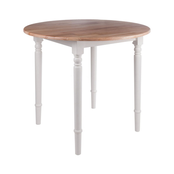 Sorella 30.08" Wood Round Drop Leaf Table